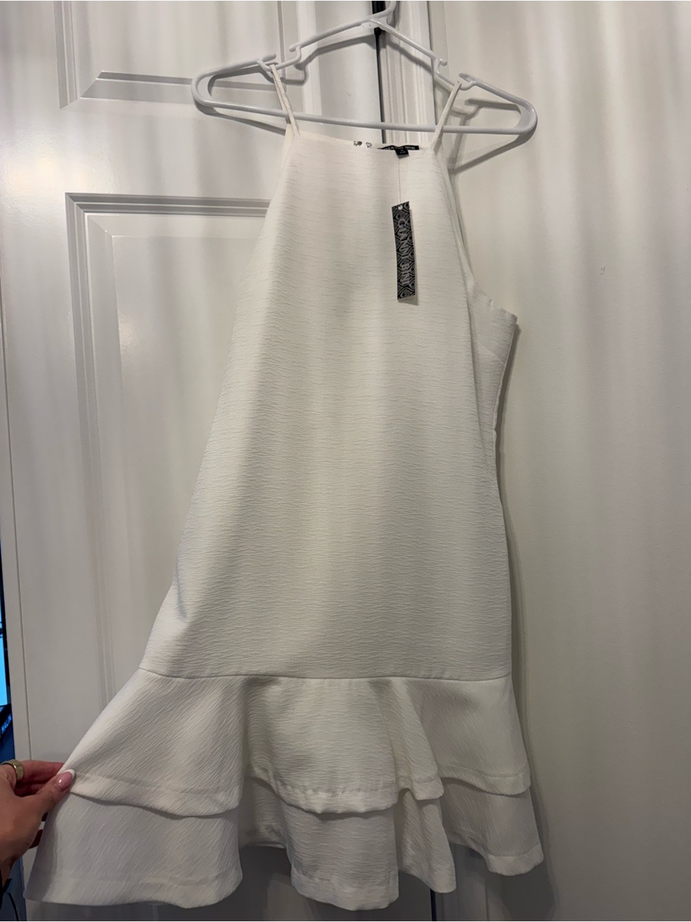 Gianni Bini Dress - Brides / Bachelorette Elegant White Spaghetti Strap Dress